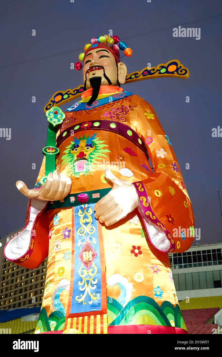 Smiling Buddha for Chinese New Year, Singapore Stock Photo