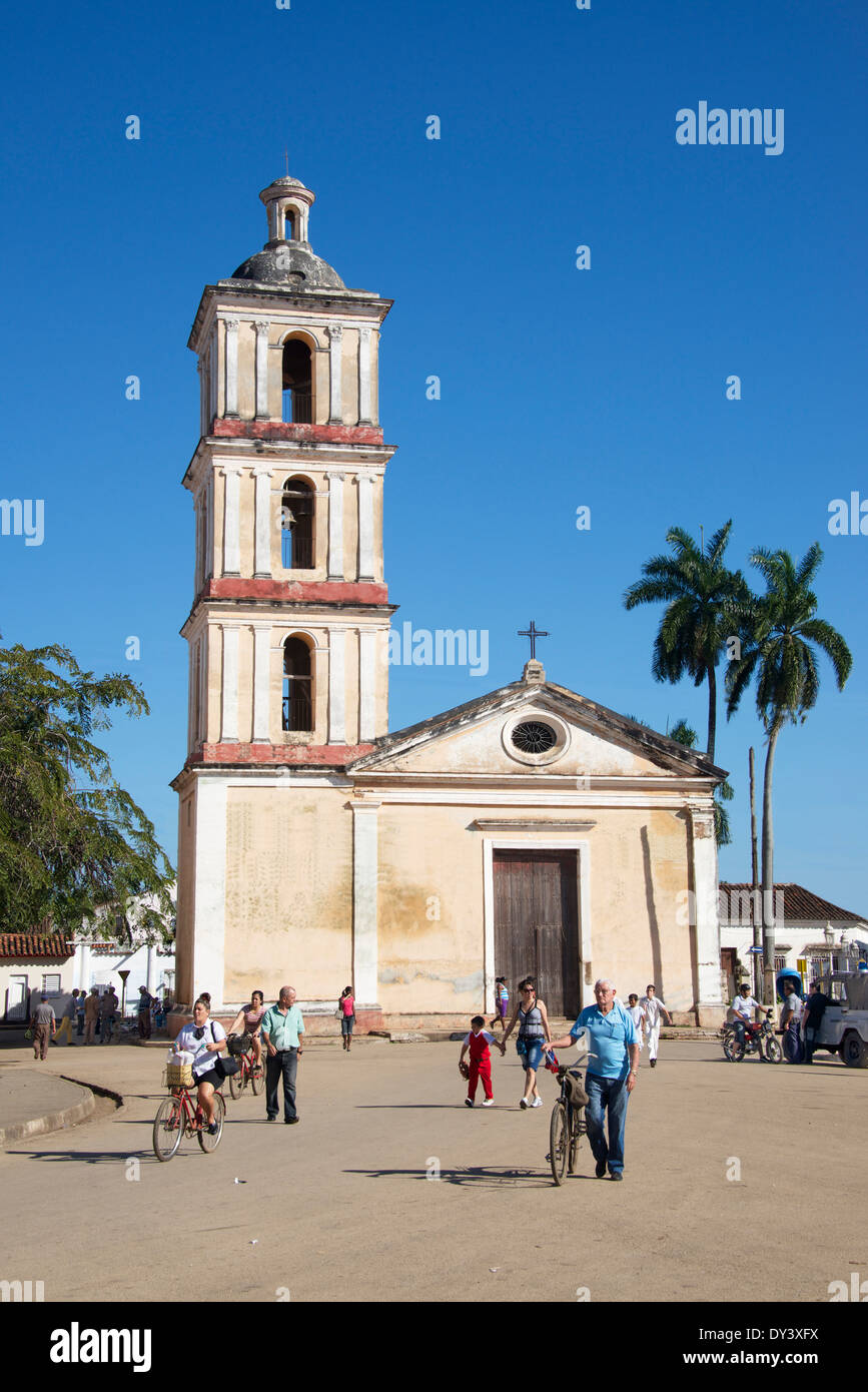 Iglesia de Nuestra Senora del Buen Viaje Remedios Cuba Stock Photo
