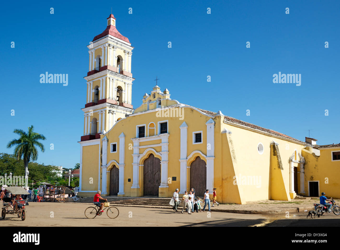 Iglesia de San Bautista Remedios Cuba Stock Photo