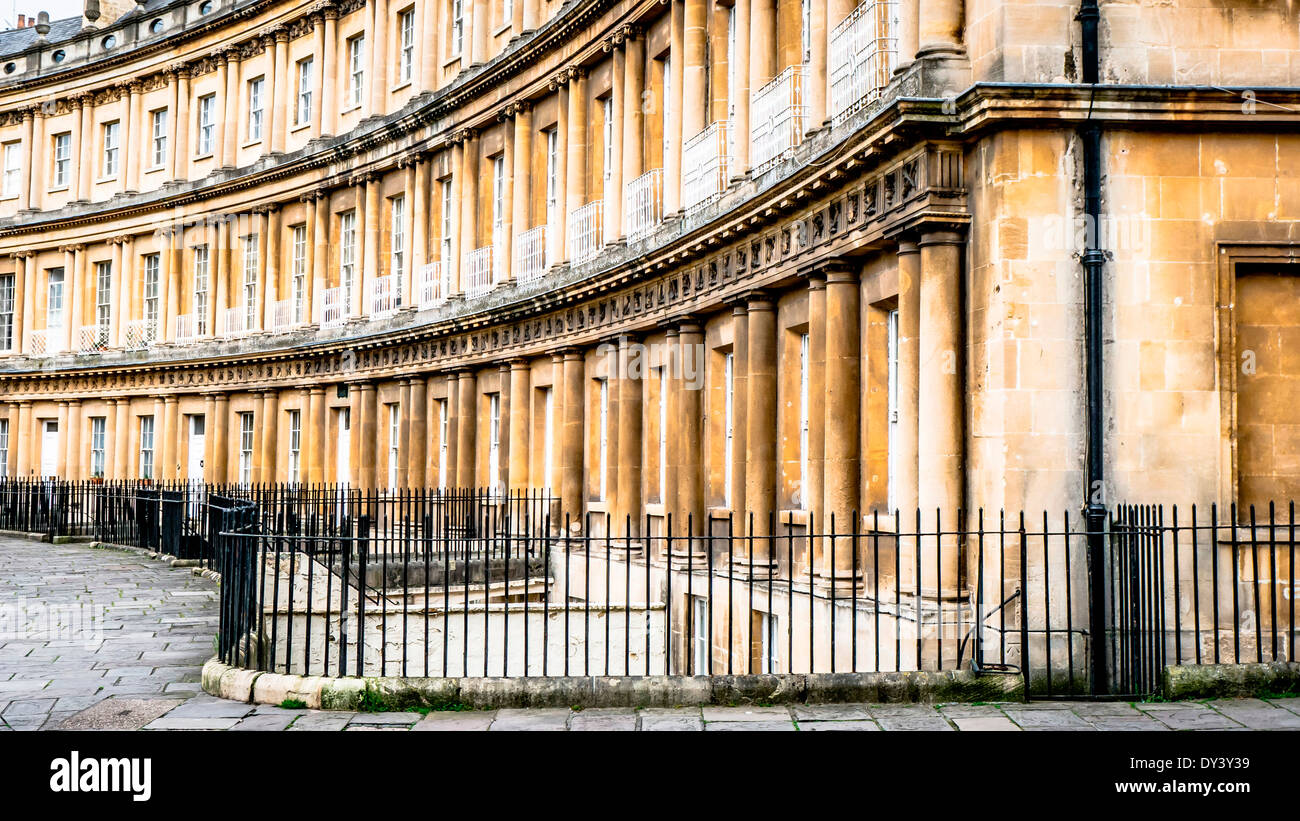 View of traditional Georgian Architecture in the beautiful city of Bath ...