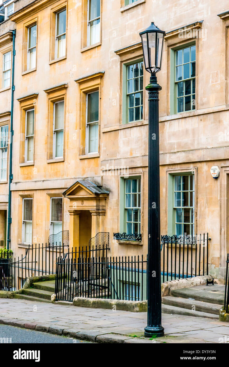 View of traditional Georgian Architecture in the beautiful city of Bath ...
