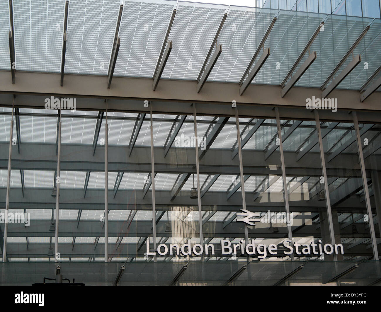 London Bridge Station sign at the STATION entrance,  UK KATHY DEWITT Stock Photo