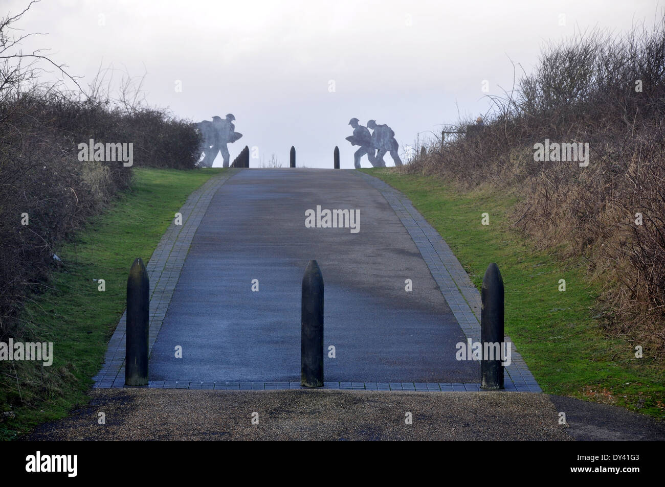 The entrance slope to Newhaven Fort in East Sussex, UK Stock Photo