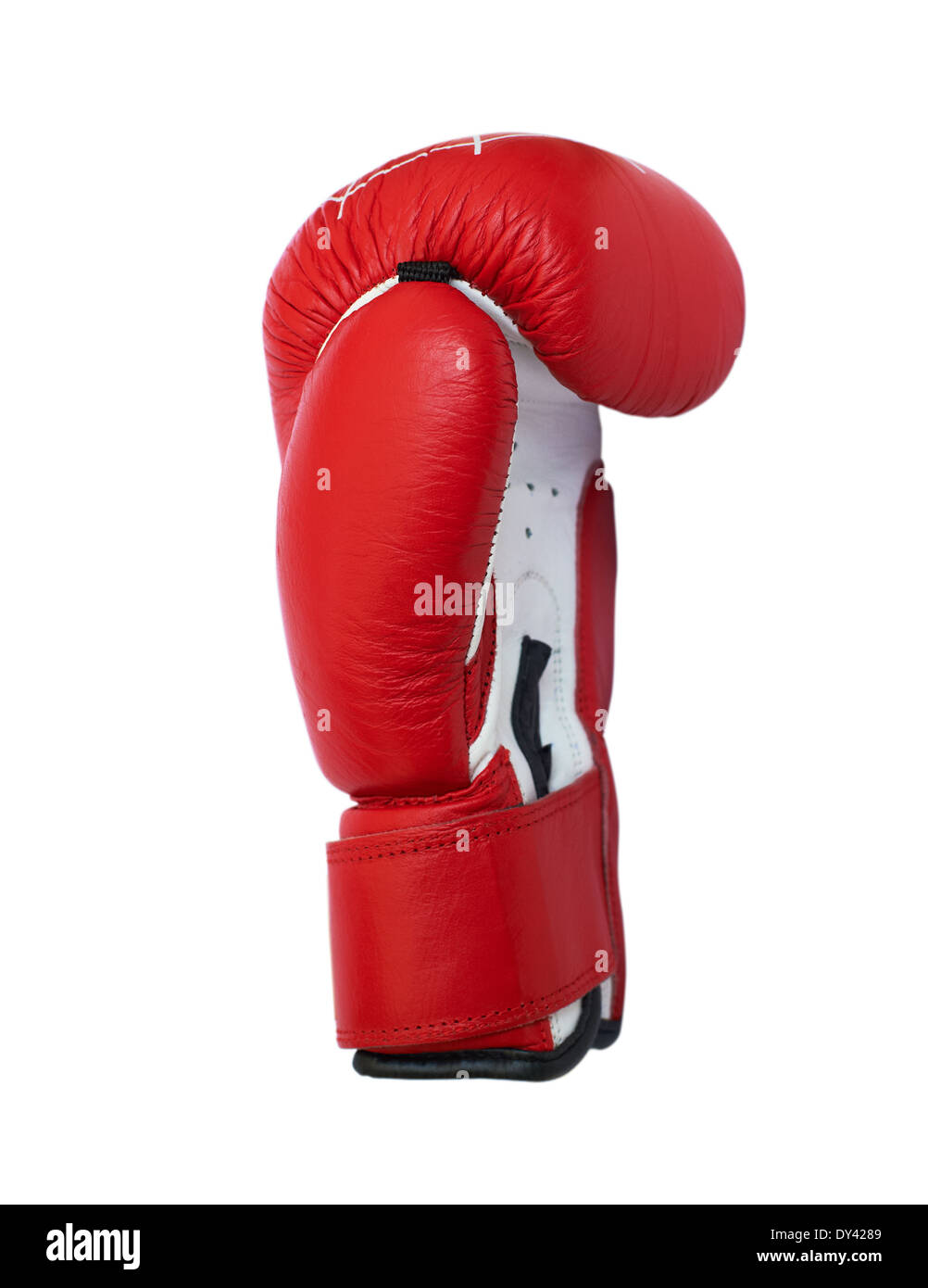 Red and white boxing glove Stock Photo Alamy
