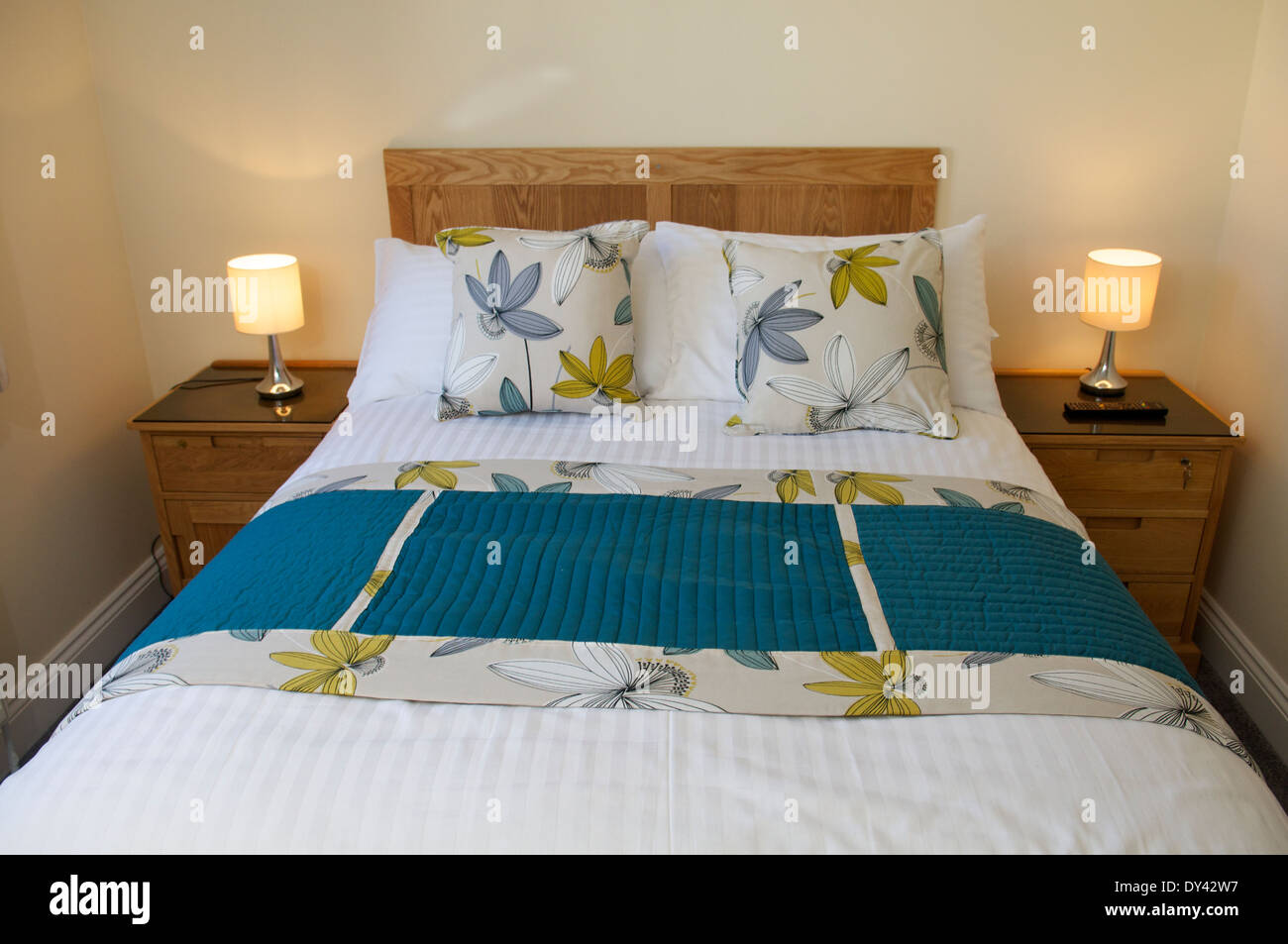 Bedroom in B&B UK Stock Photo
