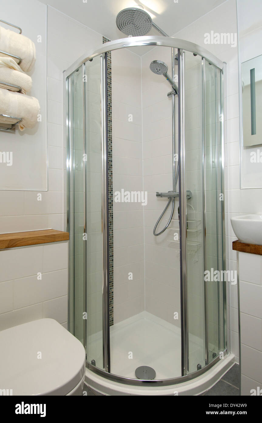 Environmental Shower in B&B, UK Stock Photo