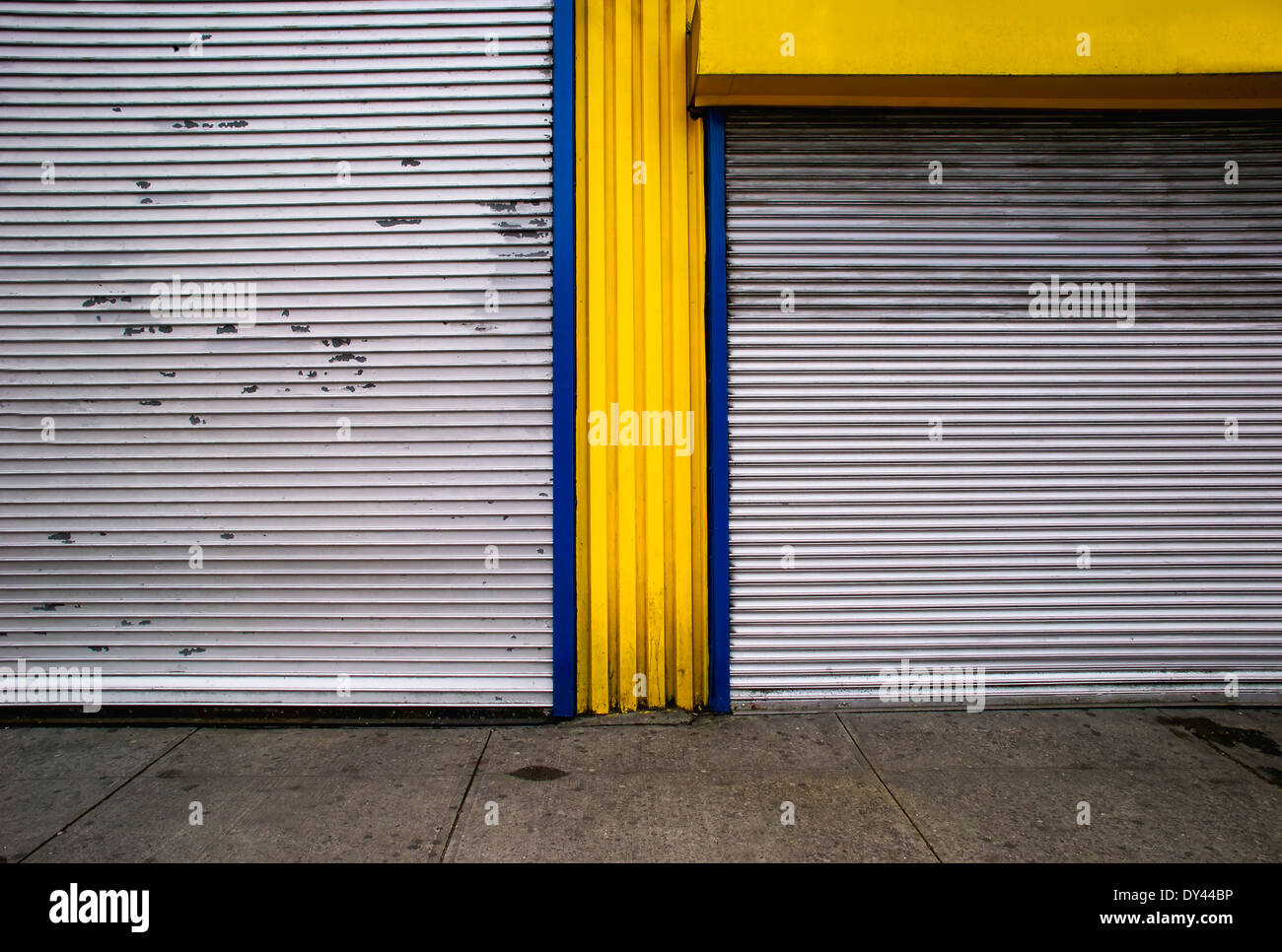 abstracted security shutters Coney Island, New York, USA Stock Photo