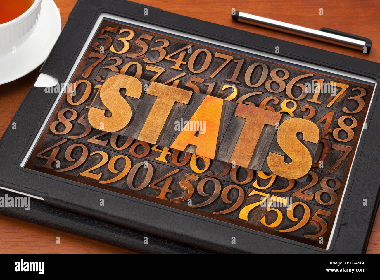 Statistics Lettering Display Digital statistics hi-res stock photography and images - Alamy