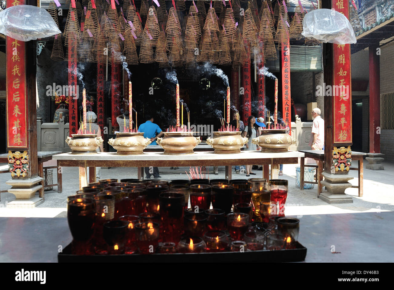 Incense burning in Thien Hau Temple Stock Photo Alamy