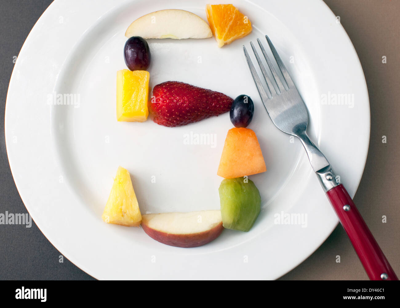 Experts recommend five portions of fruit and vegetables a day, London Stock Photo