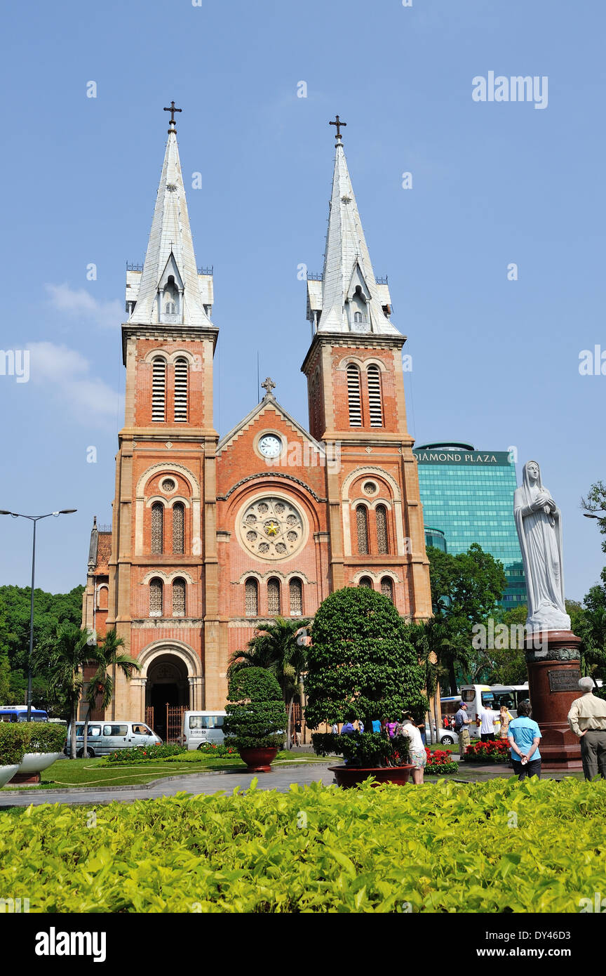 Saigon Notre-Dame Basilica Ho Chi Minh City Stock Photo