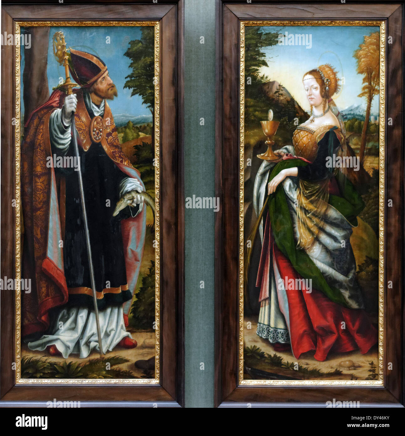 Hans Burgkmair - St. Barbara - XVI th Century - German School - Gemäldegalerie - Berlin Stock Photo