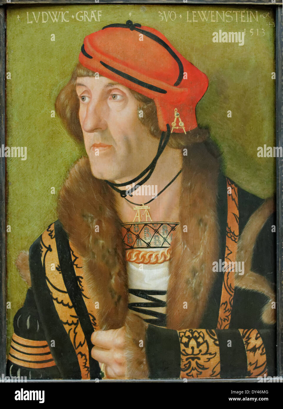Hans Baldung Grien - Ludwig Graf zu Löwenstein - 1513 - XVI th Century - German School - Gemäldegalerie - Berlin Stock Photo