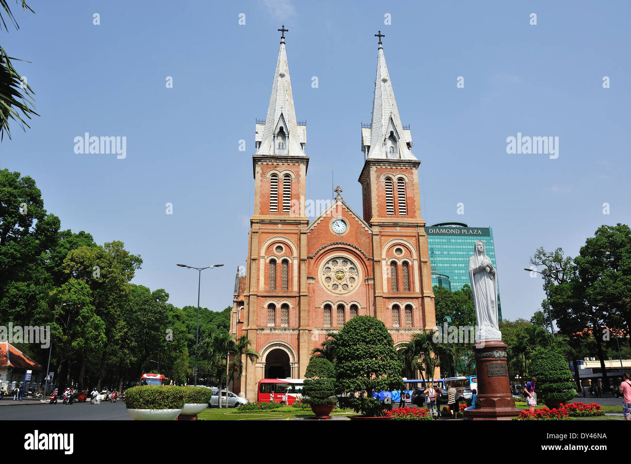 Saigon Notre-Dame Basilica Ho Chi Minh City Vietnam Stock Photo