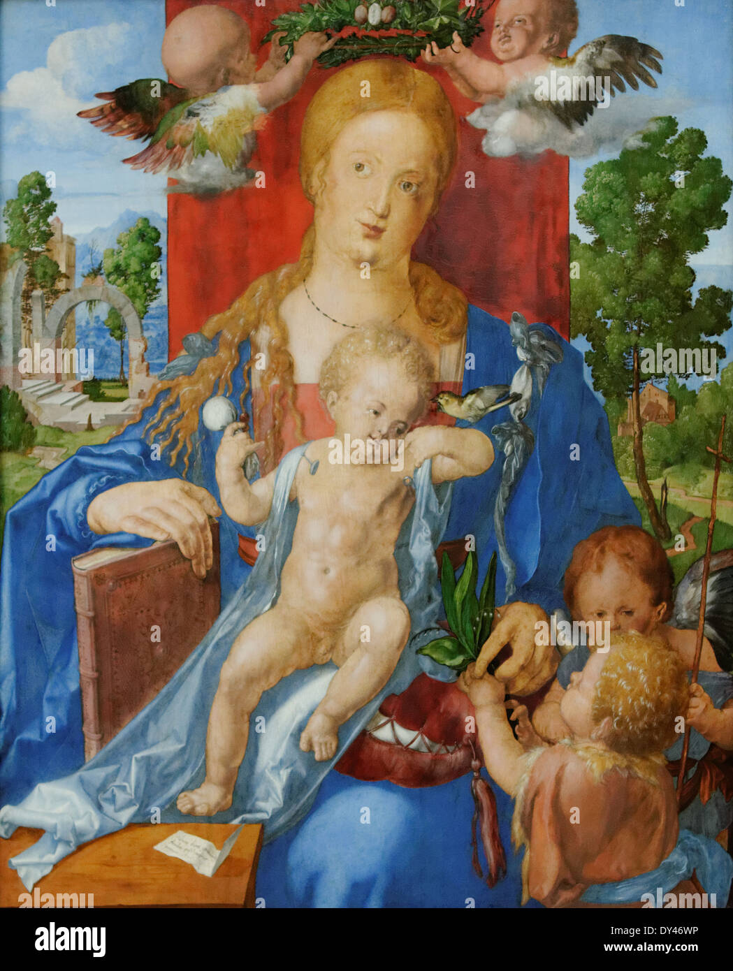 Albrecht Dürer - Madonna with the Siskin- 1506 - XVI th Century - German School - Gemäldegalerie - Berlin Stock Photo