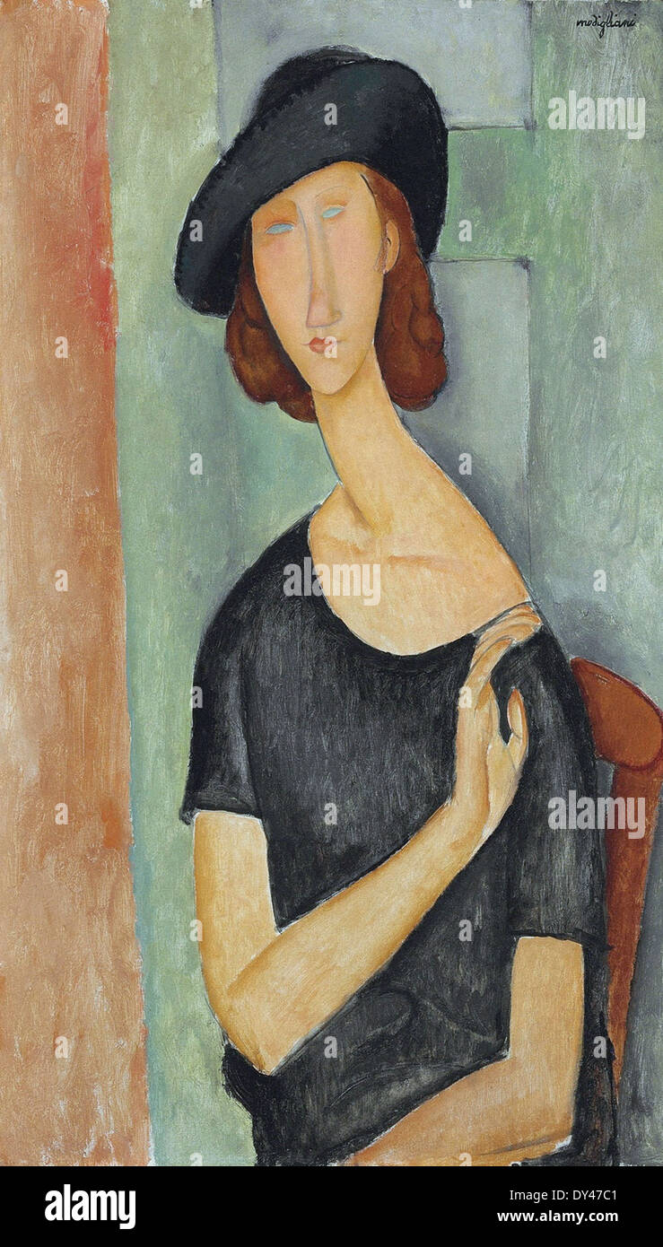 Amedeo Modigliani Jeanne Hébuterne (Au Chapeau) Stock Photo