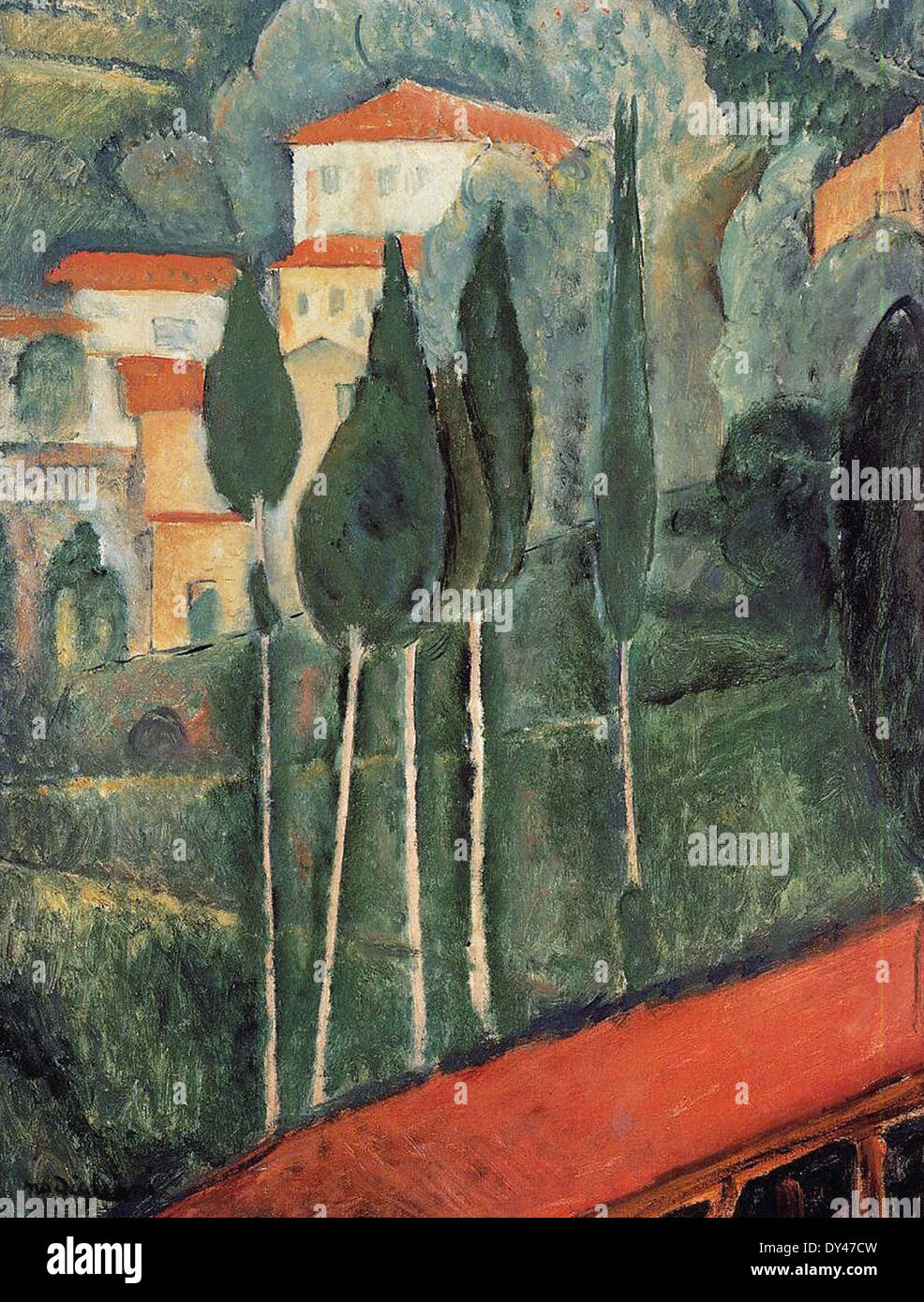 Amedeo Modigliani Landscape, Southern France Stock Photo