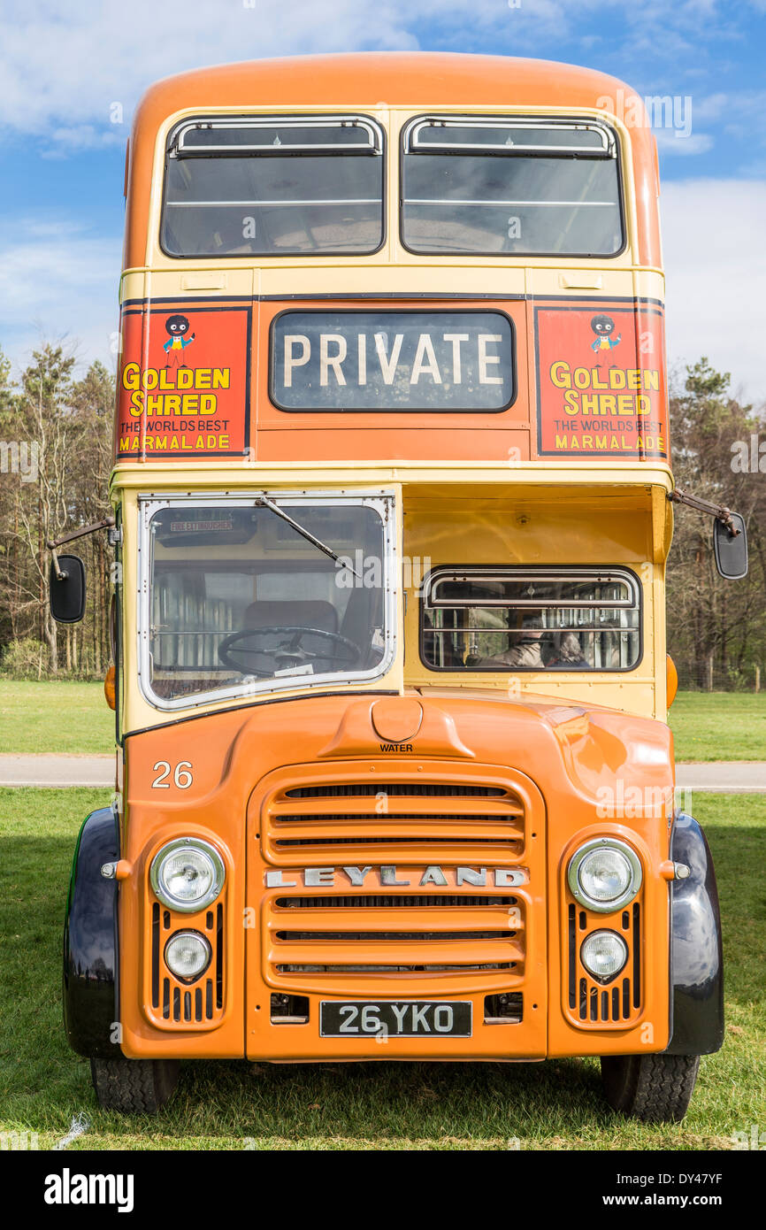 Vintage Bus at Display of Heritage Vehicles Stock Photo
