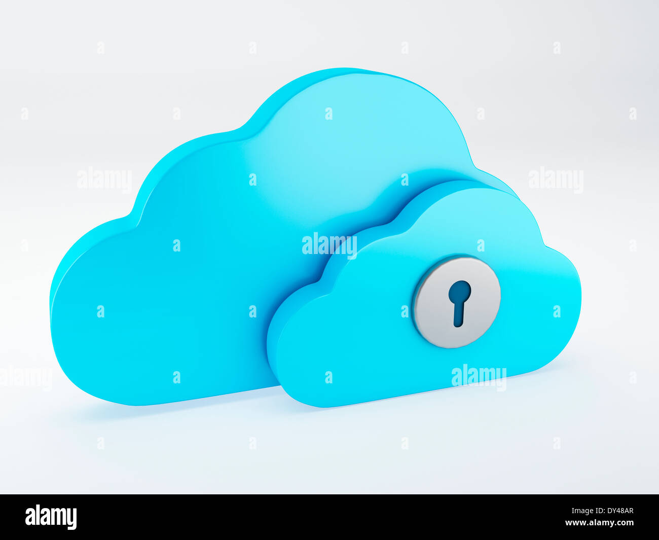 image of Cloud computing security 3d illustration Stock Photo - Alamy