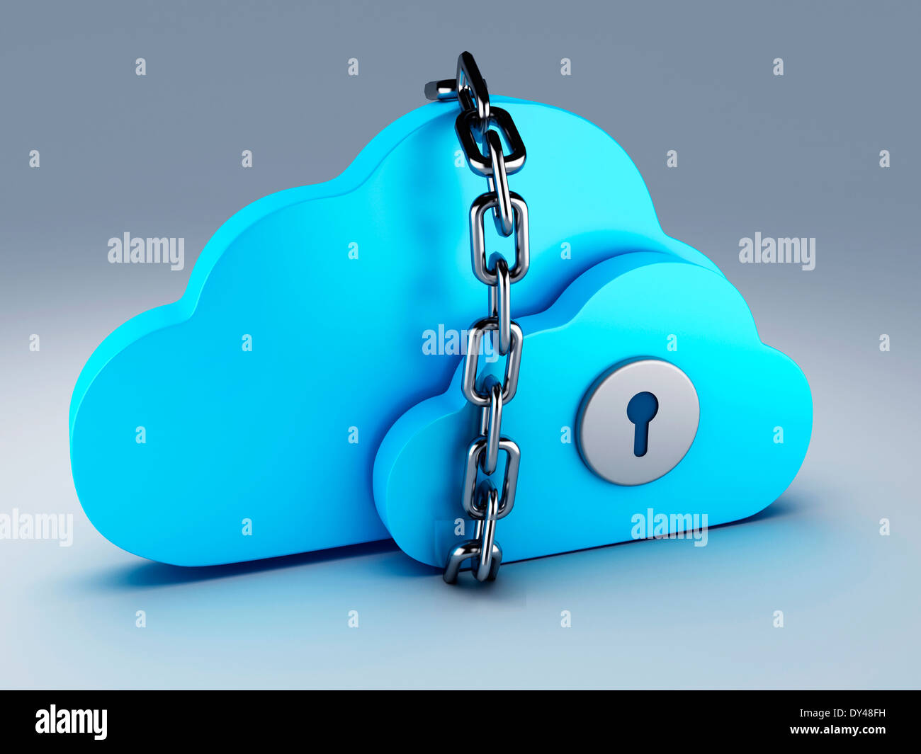 image of Cloud computing security 3d illustration Stock Photo - Alamy