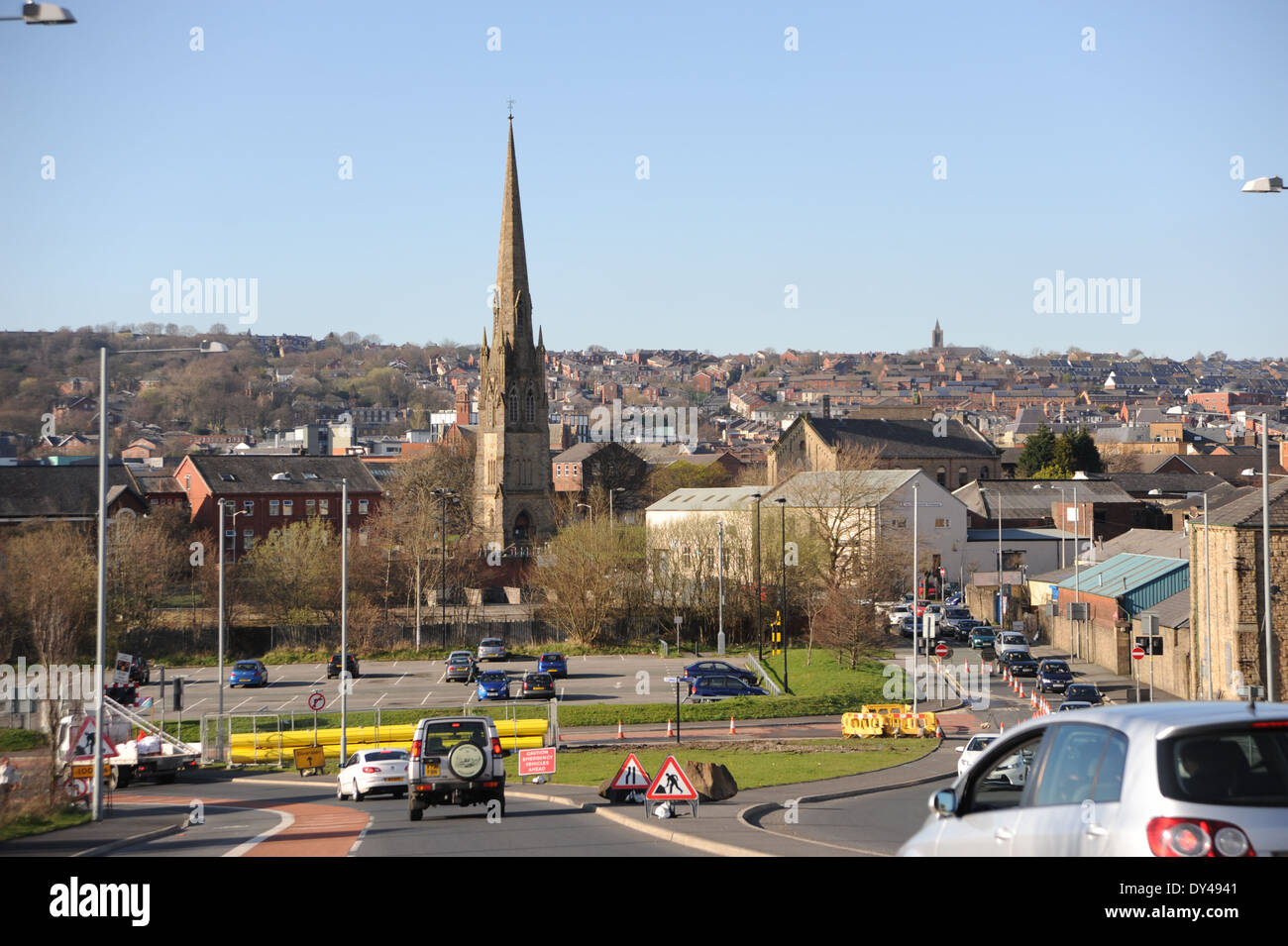 Landscape view of Blackburn Lancashire UK Stock Photo