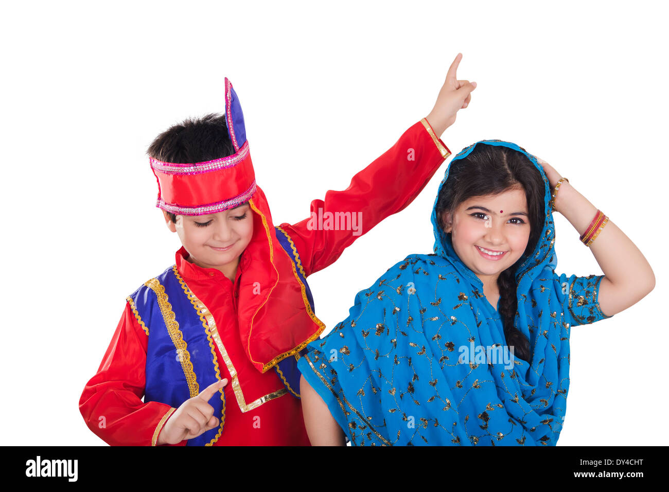 Indian kids Dancing Stock Photo