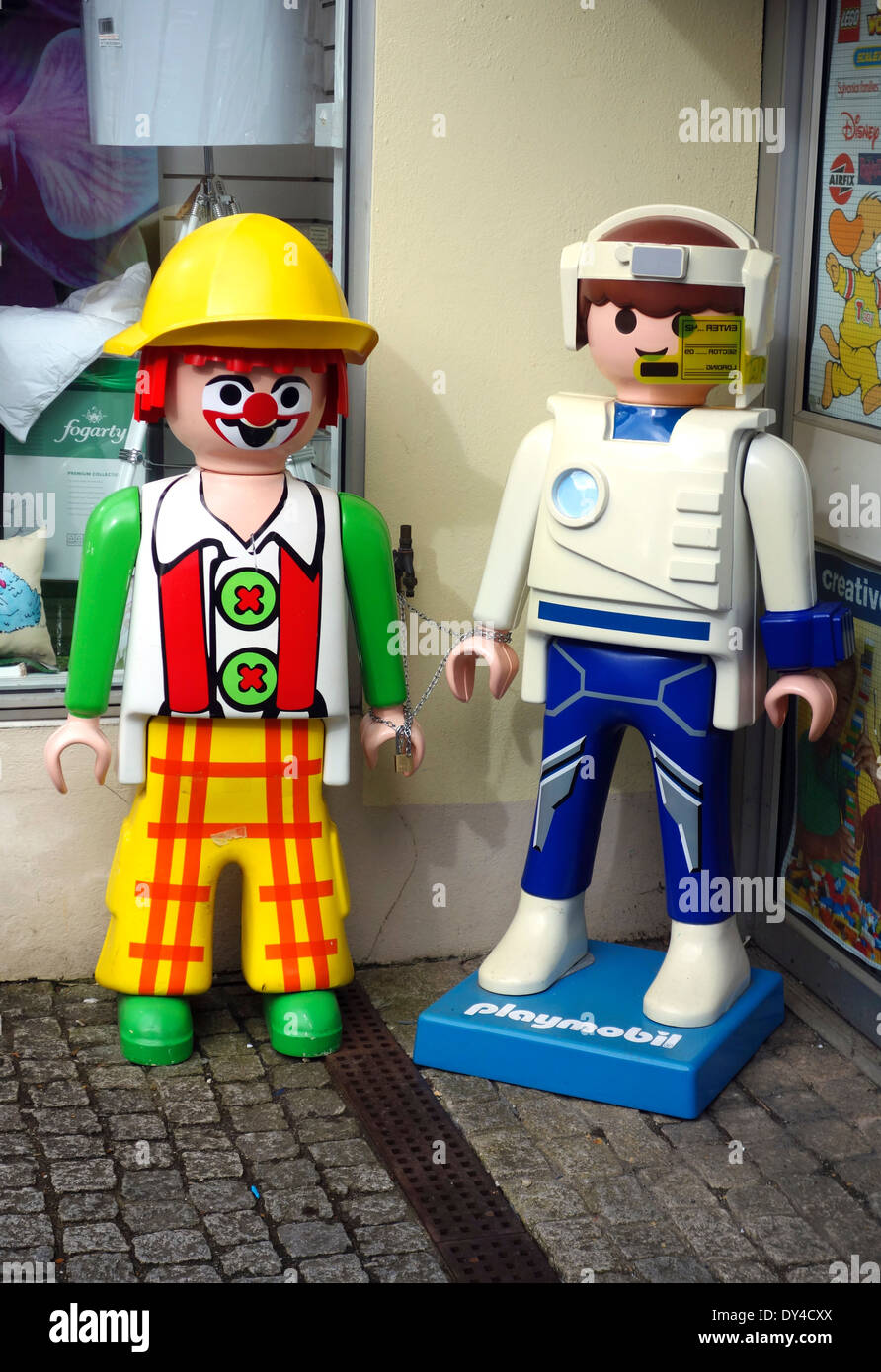 Two giant Playmobil figures Stock Photo - Alamy