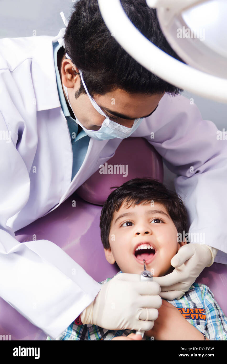 Indian Dentist Checking Teeth Stock Photo Alamy