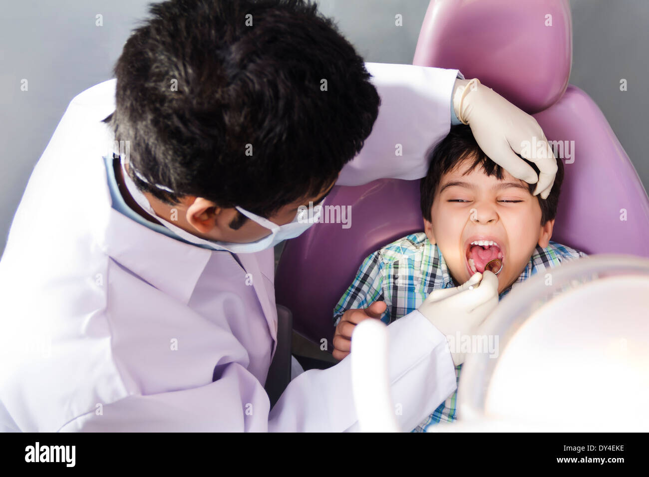 Indian Dentist Checking Teeth Stock Photo Alamy