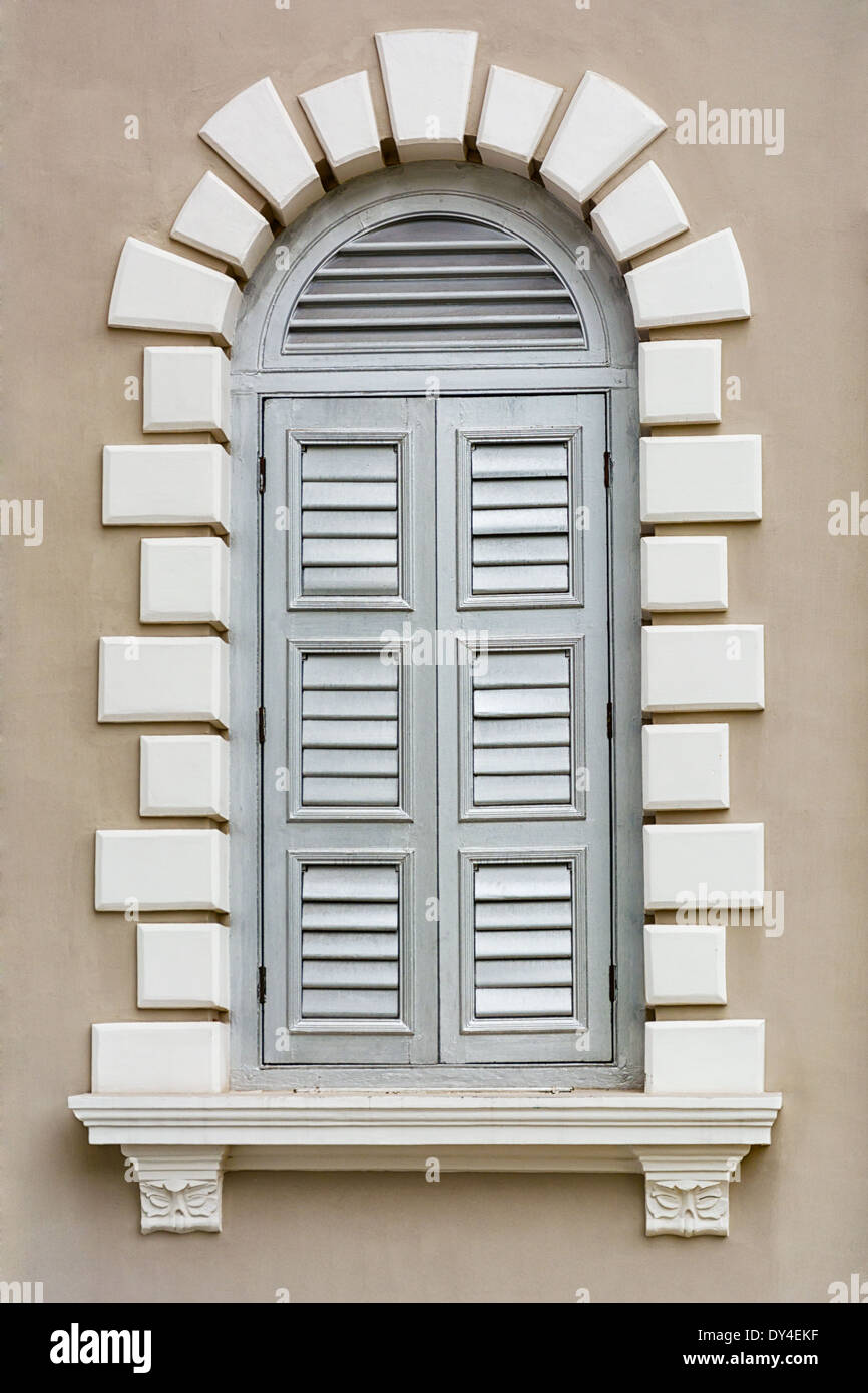 Architectural element - a Renaissance style window Stock Photo