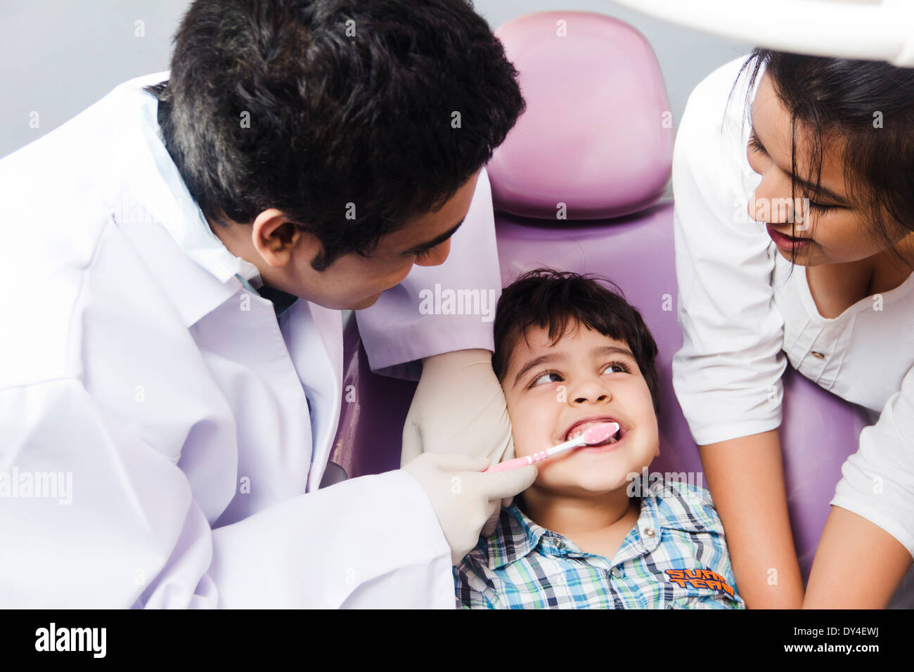 Indian Dentist Checking Teeth Stock Photo Alamy