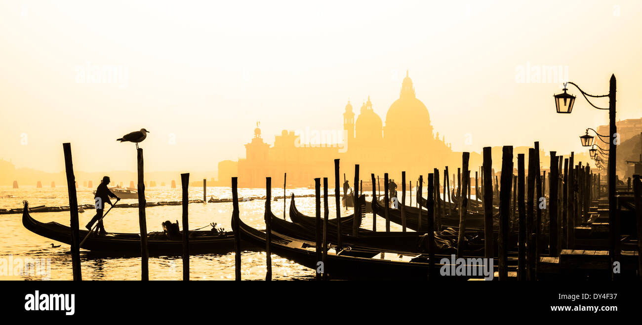 Venice italy silhouette gondola hi-res stock photography and images - Alamy
