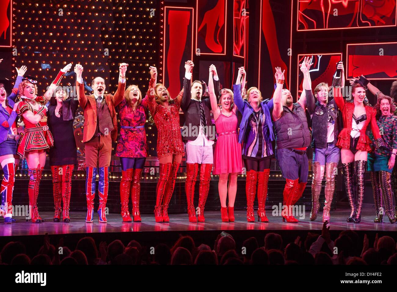 New York, NY, USA. 6th Apr, 2014. Kinky Boots in attendance for KINKY BOOTS  One Year Anniversary On Broadway, The Hirschfeld Theatre, New York, NY  April 6, 2014. Credit: Jason Smith/Everett Collection/Alamy