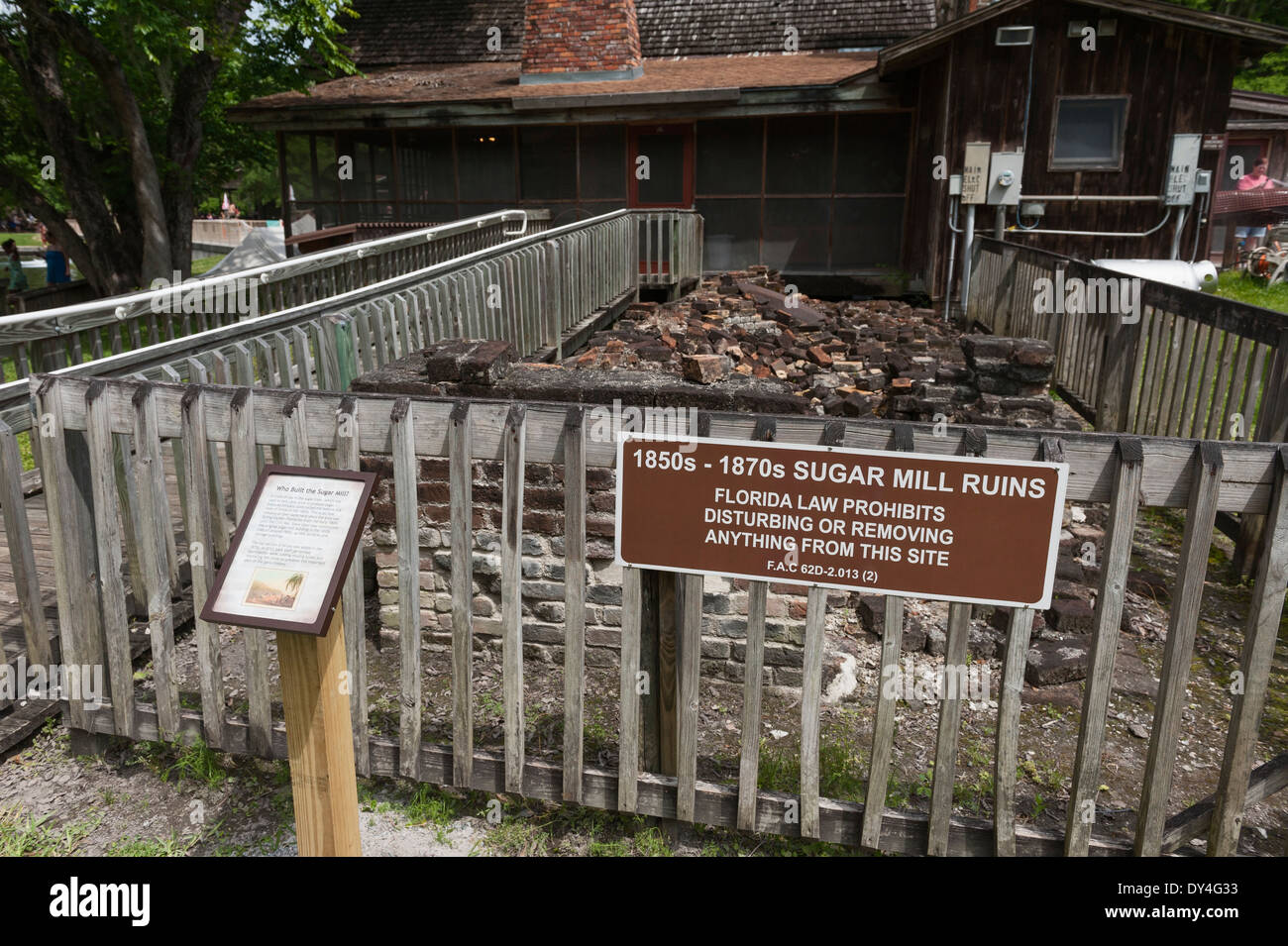 Deleon Springs State Park Historic Sugar Mill Ruins Stock Photo Alamy