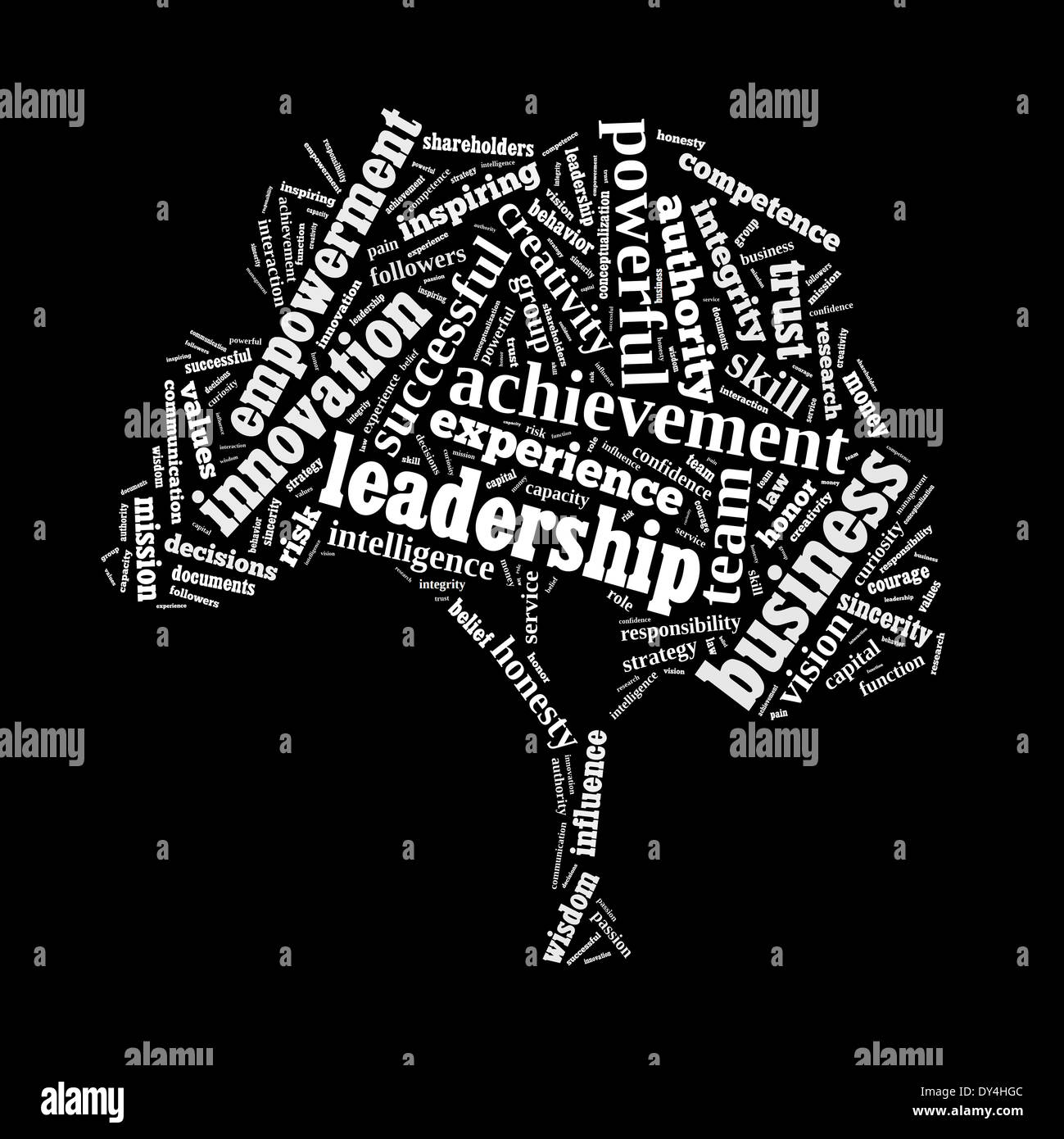 Leadership word cloud conceptual image Stock Photo