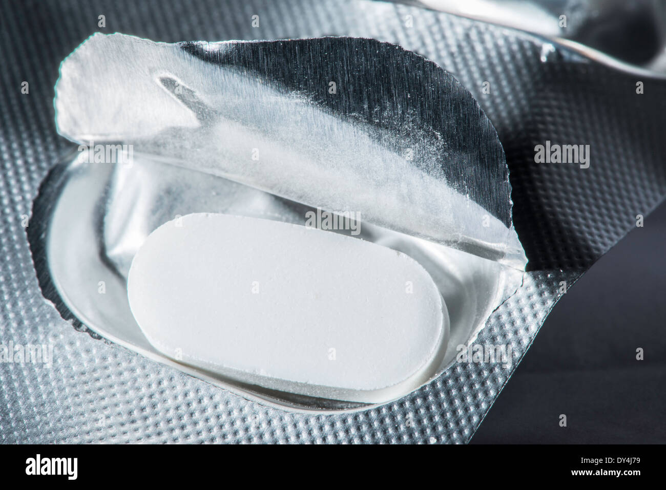Blister with pills. Close up Stock Photo