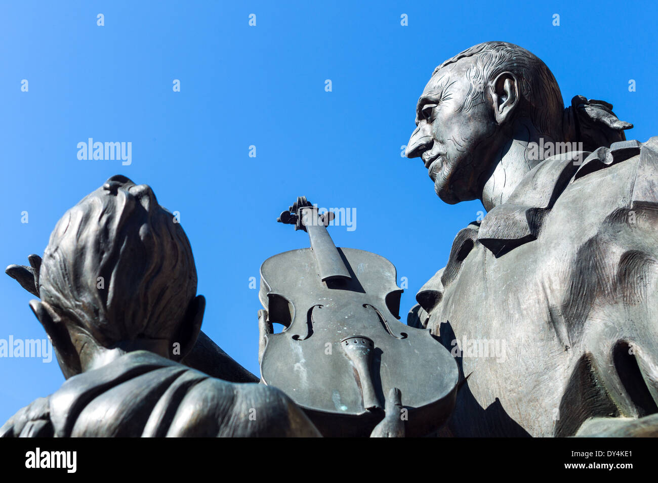 Italy, Cremona, the statue of the famous violin maker Antonio
