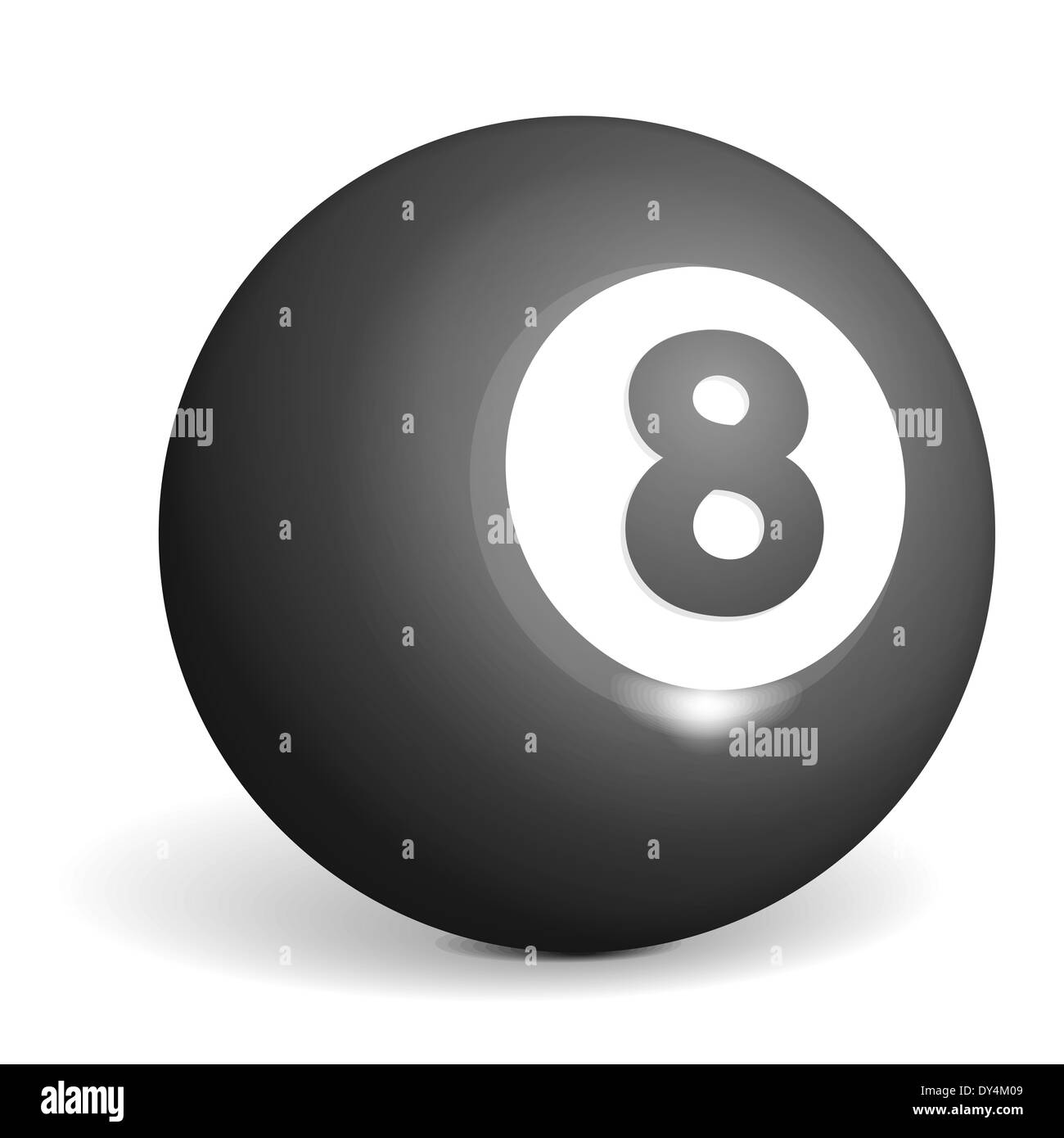 Billiard ball on white background Stock Photo Alamy