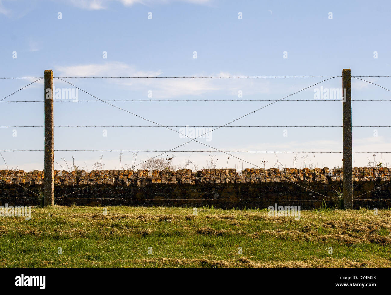 World War 1 Barbed Wire Trench Stock Photos & World War 1 Barbed Wire