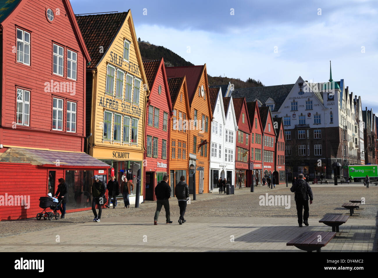 UNESCO World Heritage Site, Bryggen in Bergen, Norway Stock Photo