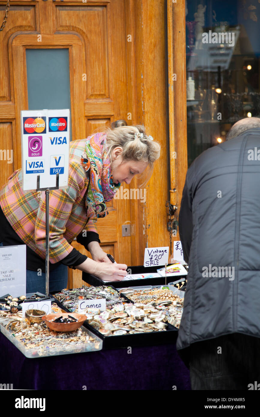 Portobello market london jewellery hires stock photography and images