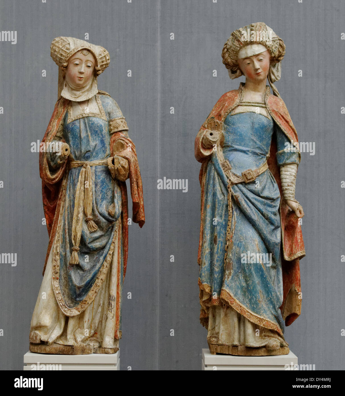 Brabant - Sculpture : Two women from Entombment - 1498 - XVI th Century - German School - Gemäldegalerie - Berlin Stock Photo