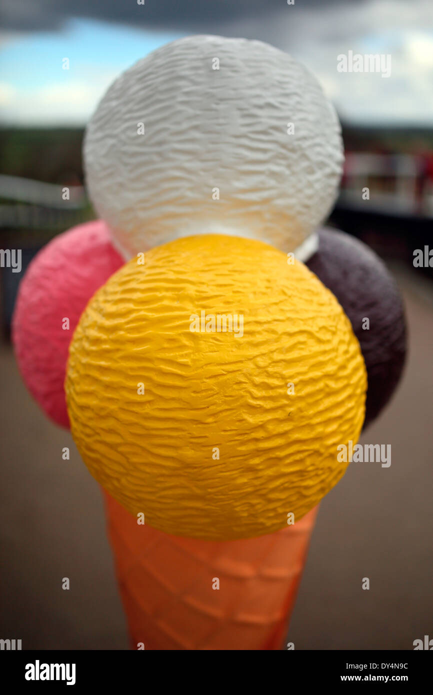 large model of ice cream cones Stock Photo