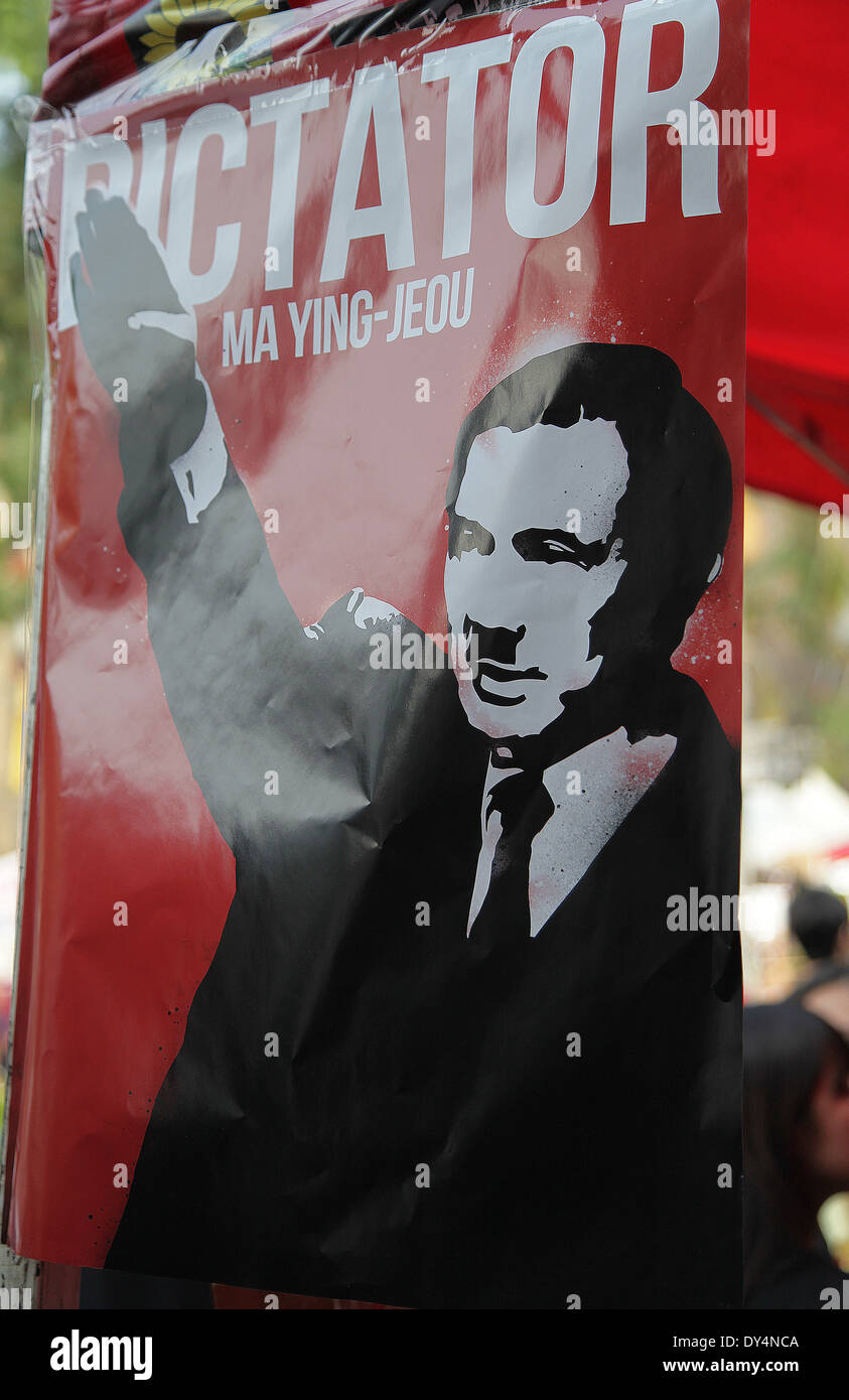Ma Ying-jeou, caricature, dictator, Hitler, transparent Stock Photo