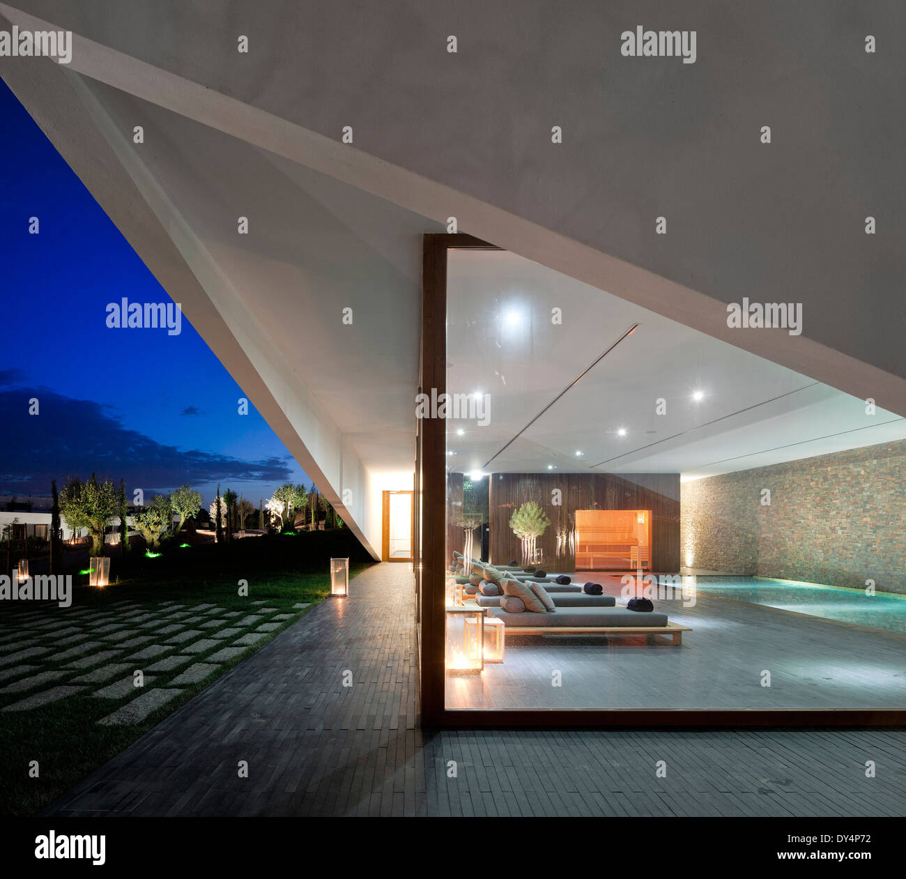 Swimming pool lit interior graphic hi-res stock photography and images ...