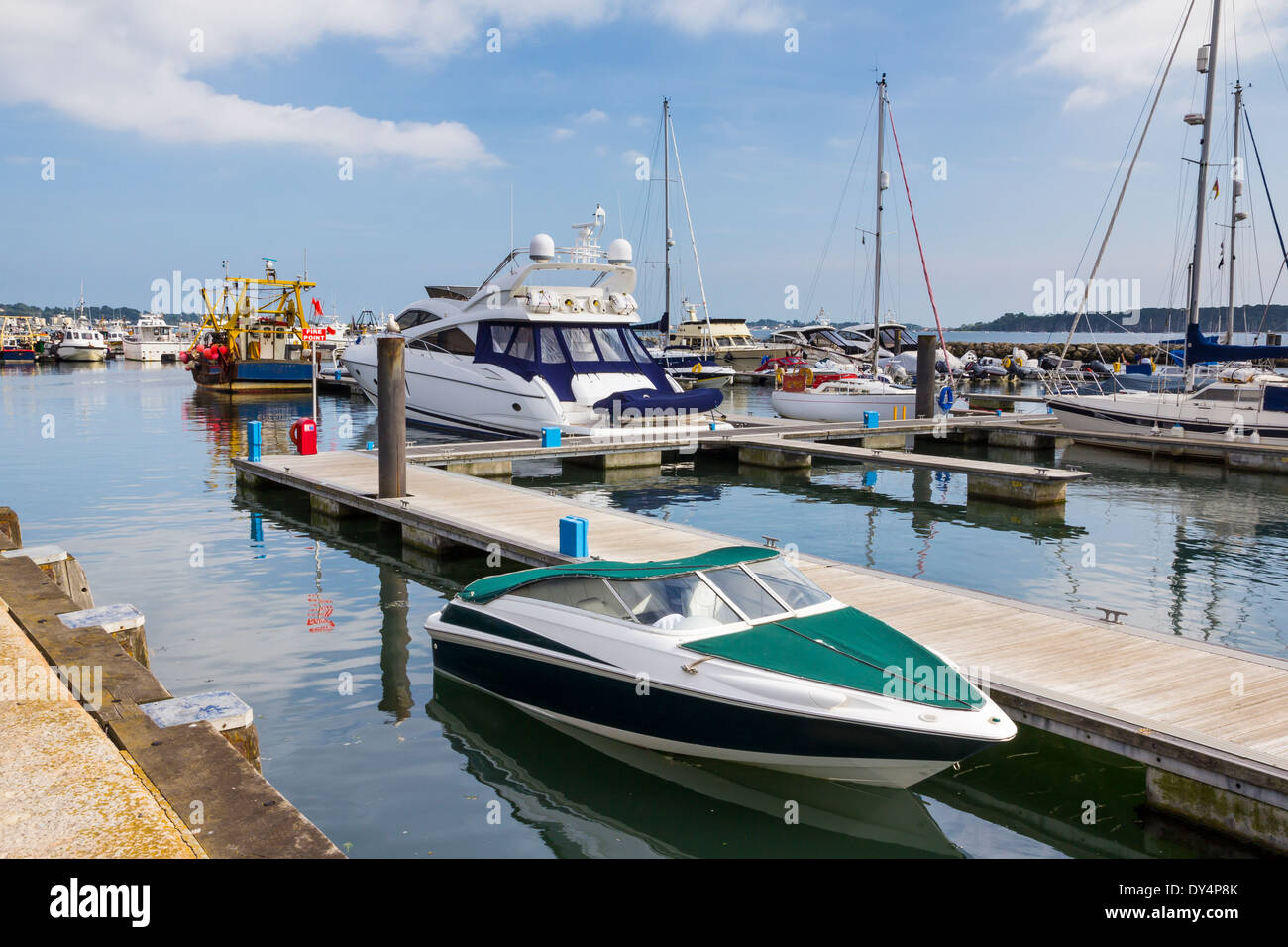 Boats in Poole Harbour Dorset England UK Europe Stock Photo Alamy