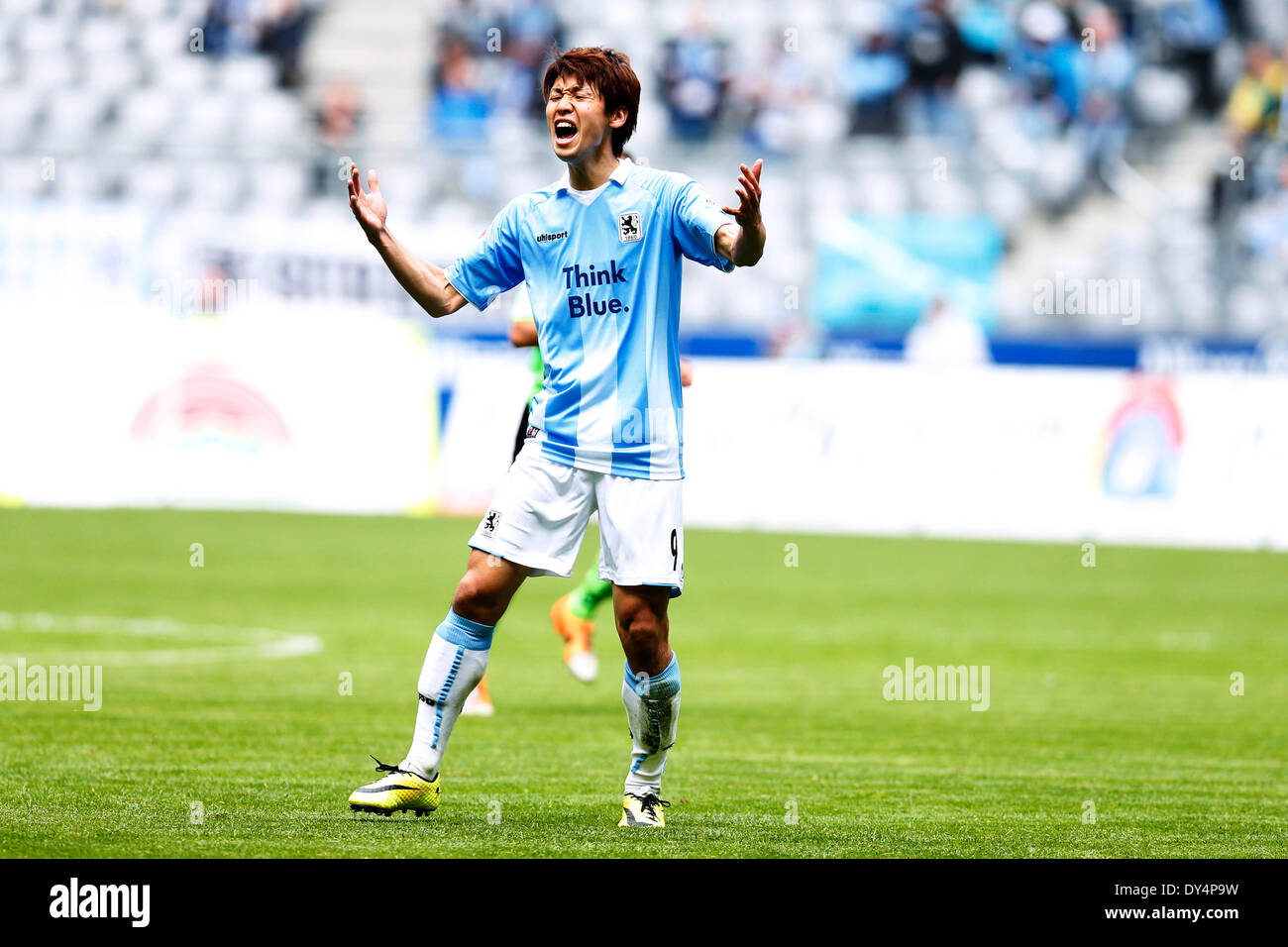 Munich Germany 6th Apr 14 Yuya Osako 1860 Munchen Football Soccer Second Bundesliga Match Between Tsv 1860 Munchen 0 3 Karlsruher Sc At Allianz Arena In Munich Germany Credit D Nakashima Aflo Alamy Live News