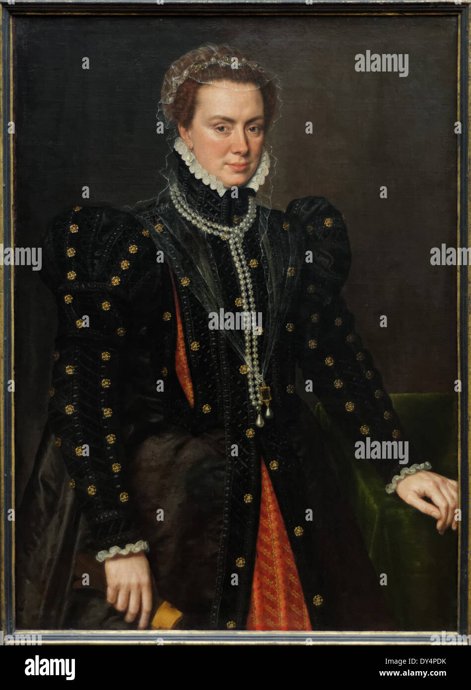 Anthonis Mor - Duchess Margaret of Parma - 1562 - XVI th Century - Flemish School - Gemäldegalerie - Berlin Stock Photo