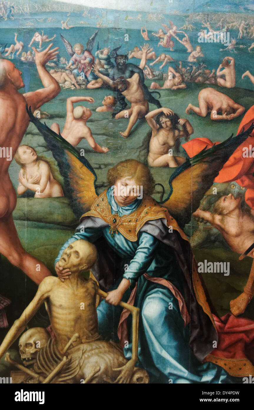 Jean Bellegambe - Triptych with the Last Judgement Detail - 1525 - XVI th Century - Flemish School - Gemäldegalerie - Berlin Stock Photo