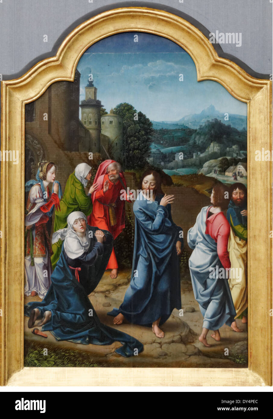 Master of 1518- Christ's farewell to the women - 1520 - XVI th Century - Flemish School - Gemäldegalerie - Berlin Stock Photo